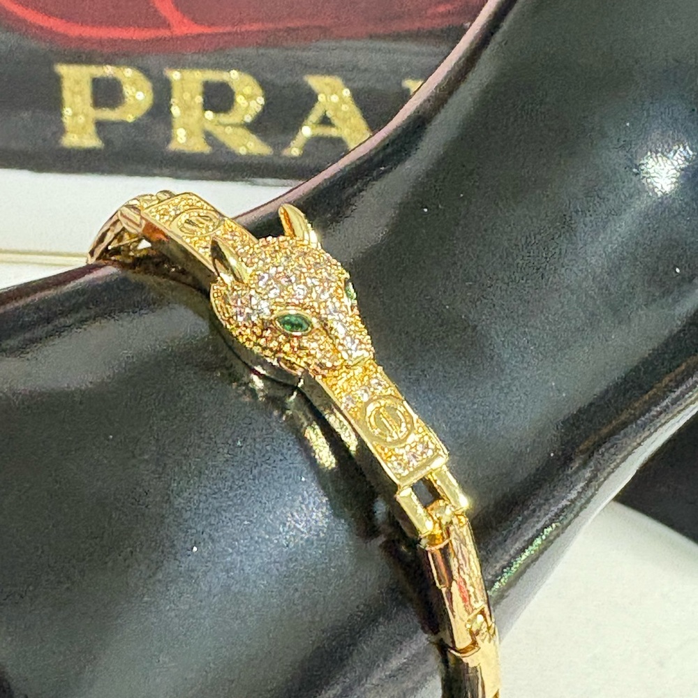 Gold Panther Bracelet